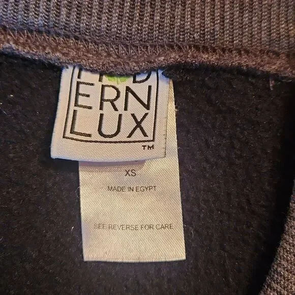 MODERN LUX Jerry Leigh Lucky Clover Crewneck Oversized Sweatshirt, XS, Grey - Picture 6 of 8